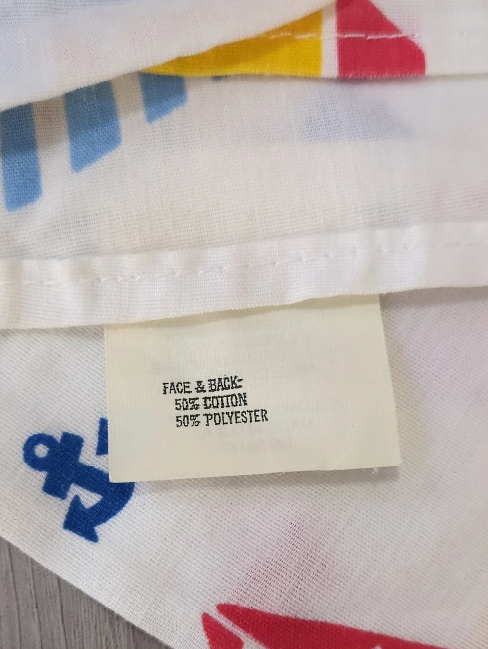 Vintage 90s Welswood Sailboat Sheet Fabric Craft Lot Nautical Y2K Cotton Blend